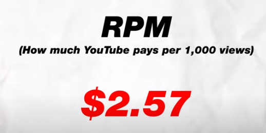 how much youtube pays per thousand views