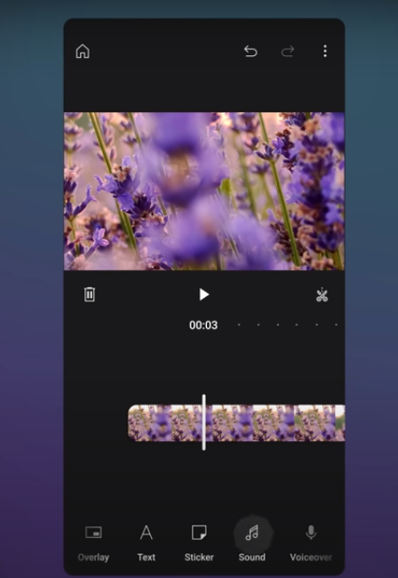 add music and sound effects to your project in Youtube create app