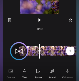 add transition in your video with youtube create app.