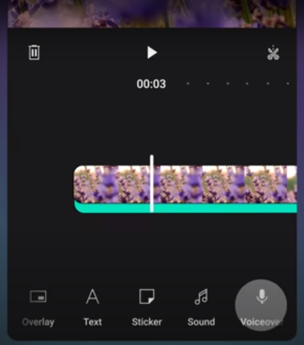 add voiceover in youtube create app