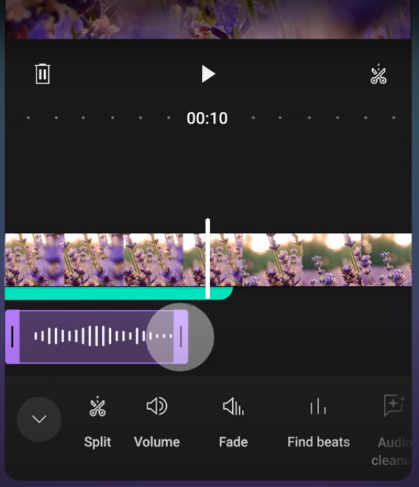 adjust audio length in youtube create app